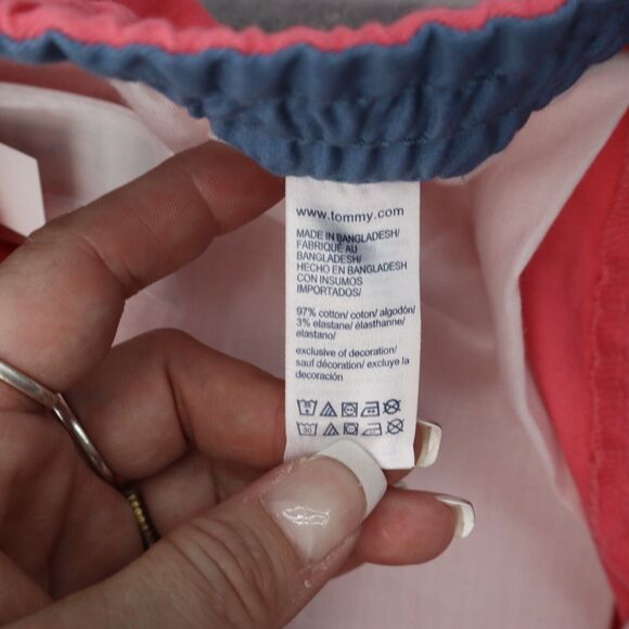 Tommy Hilfiger Pants Mens XS Pink Flat Front Straight Drawstring Pocket Casual - Picture 7 of 16